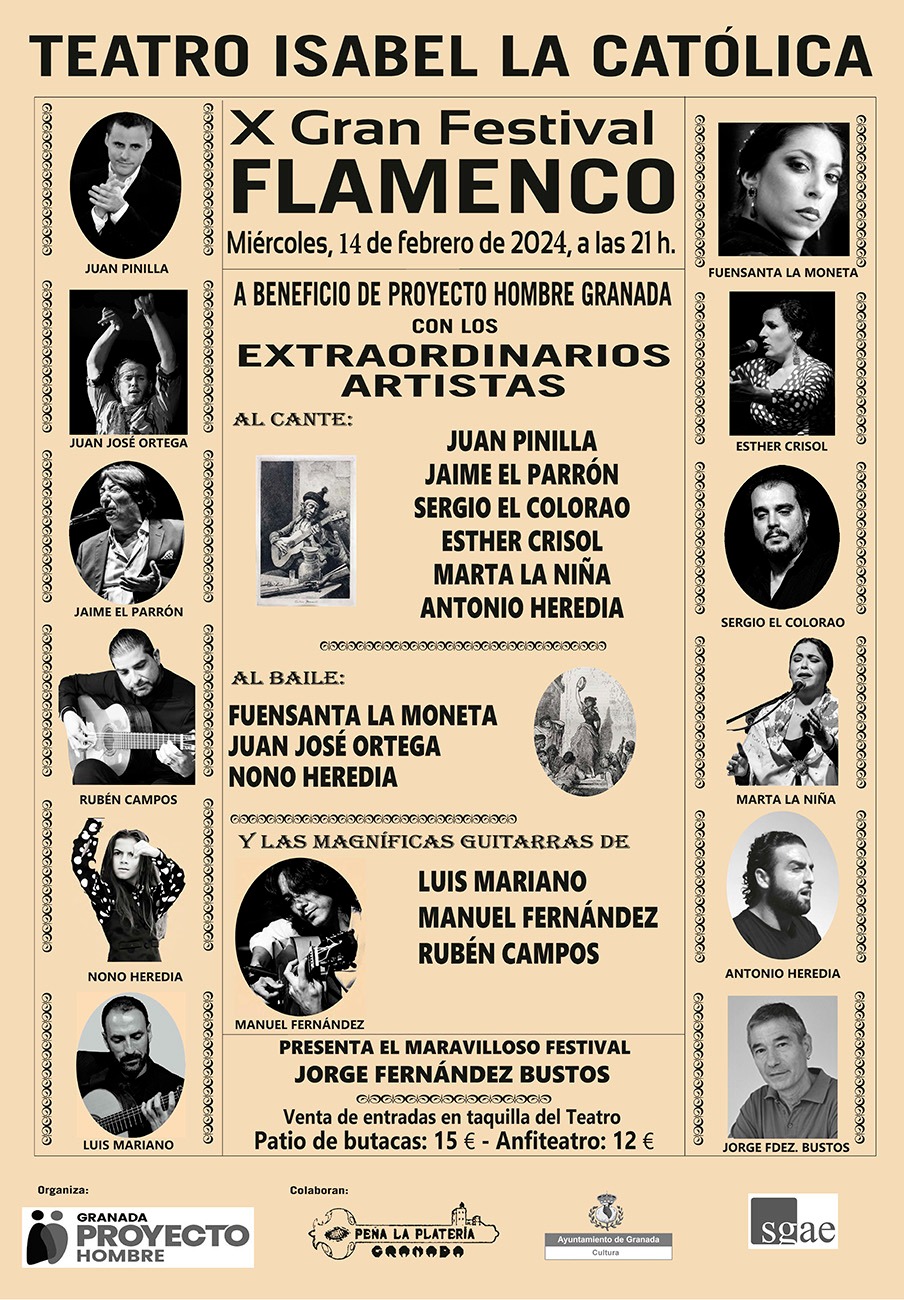 X Festival Flamenco Proyecto Hombre, 14 de Febrero de 2024