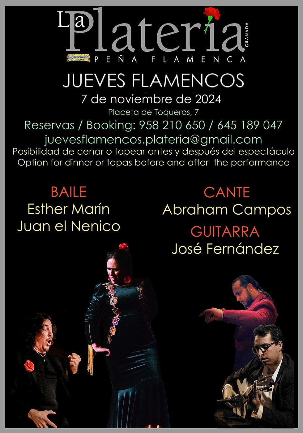 Jueves Flamenco 7 de Noviembre de 2024