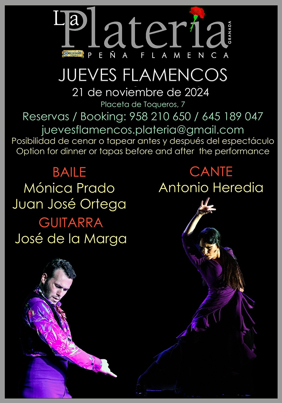 Jueves Flamenco 21 de Noviembre de 2024