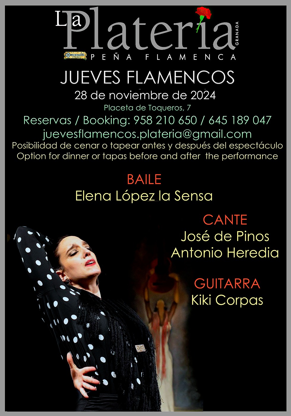 Jueves Flamenco 28 de noviembre de 2024