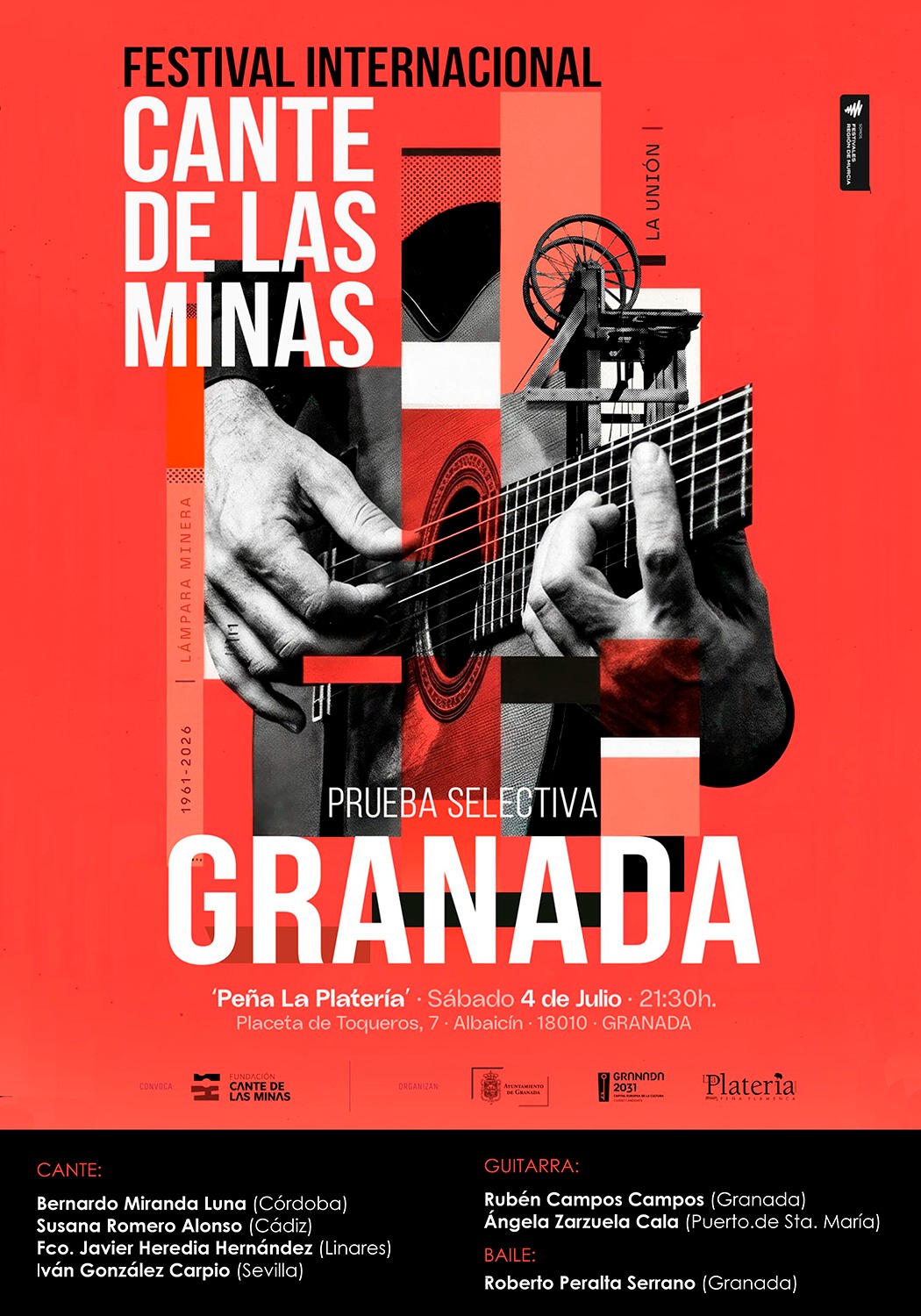 Prueba Selectiva Festival de Cante de las Minas. 4 de Julio de 2026. Peña La Platería.