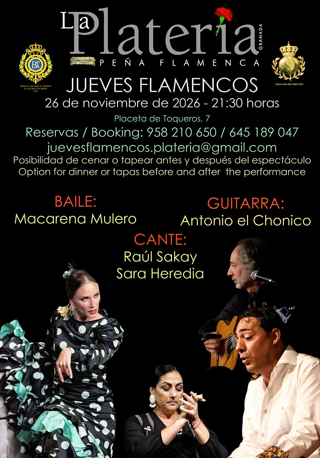 Jueves Flamenco 26 de Noviembre de 2026
